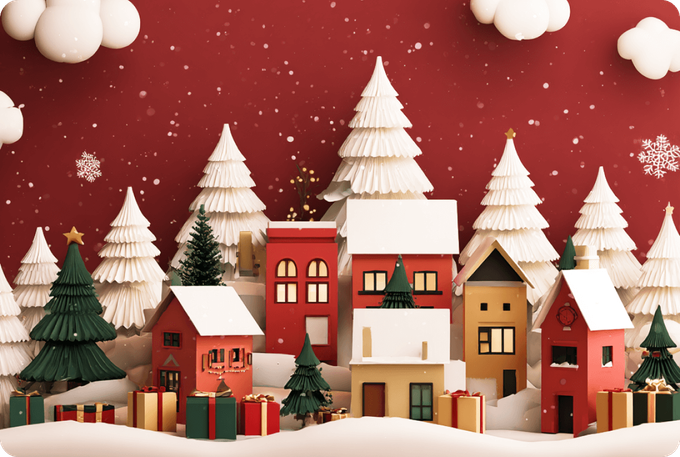 Merry Christmas and Happy New Year Gift Card 1