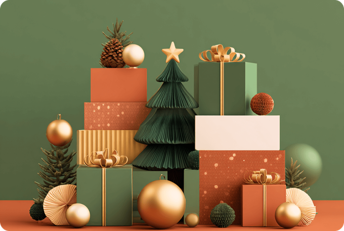 Merry Christmas and Happy New Year Gift Card 2